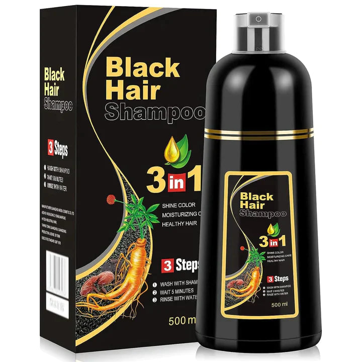 Unisex Instant Black Herbal Hair Dye Shampoo  3 in 1(100ml) Pack Of 2