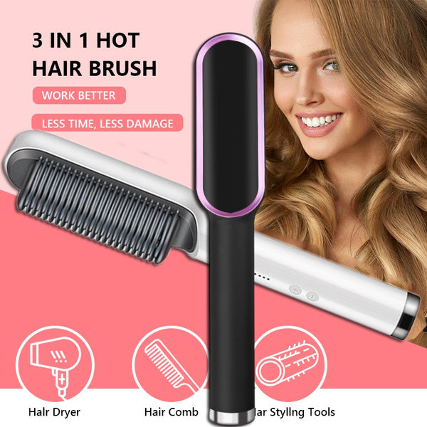 Professional Electric Hair Straightener Comb Brush