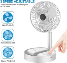 Load image into Gallery viewer, Powerful Rechargeable High Speed Table Desk Fan
