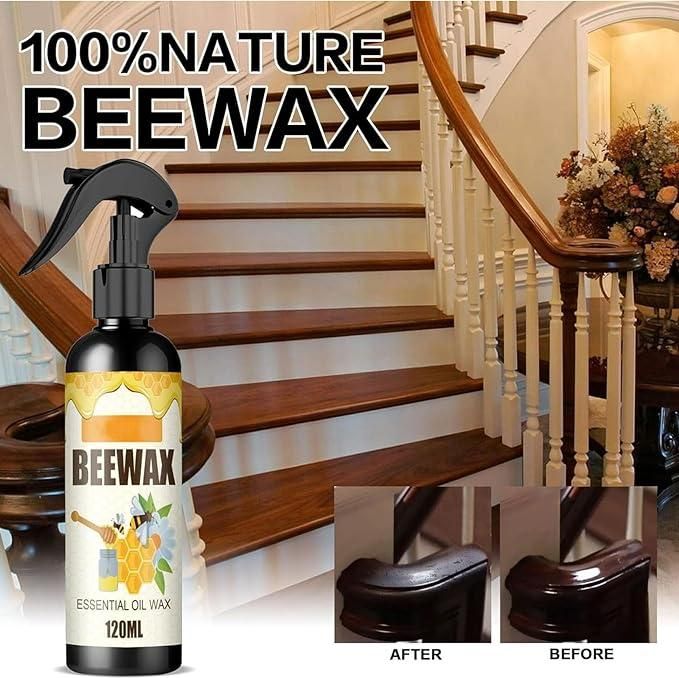 Natural Micro-Molecularized Beeswax Spray, Furniture Polish and Cleaner for Wood