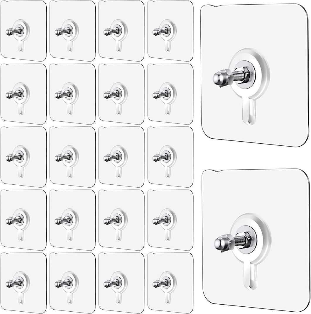 Wall Hooks, Adhesive Wall Screws Hanging Nails 10 Pcs