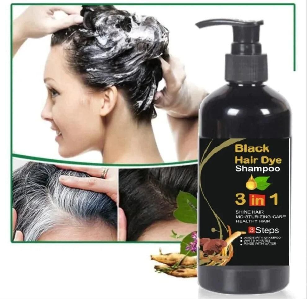 Unisex Instant Black Herbal Hair Dye Shampoo  3 in 1(100ml) Pack Of 2